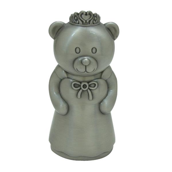 Fortinnet sparebøsse prinsesse-bamse, fra Noa Kids