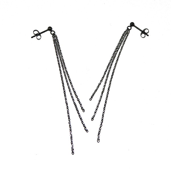 Øreringe - DiamondCut sterlingsølv/ruthenium , fra San - Links of Joy