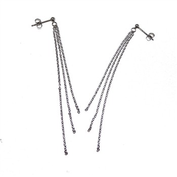 Øreringe - DiamondCut sterlingsølv/rhodium , fra San - Links of Joy