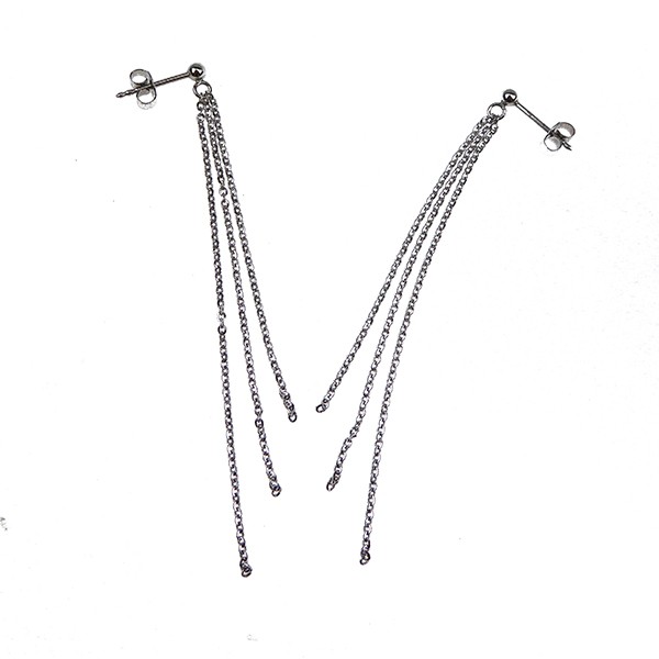 Øreringe - DiamondCut sterlingsølv/rhodium , fra San - Links of Joy