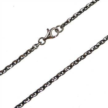 Armbånd & halskæde - Mirror Anchor - Sterling/Ruthenium 0,8mm 21cm, fra San - Links of Joy
