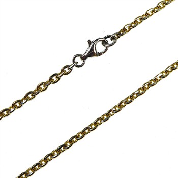 Armbånd & halskæde - Mirror Anchor - Sterling/forgyldt 0,8mm 21cm, fra San - Links of Joy