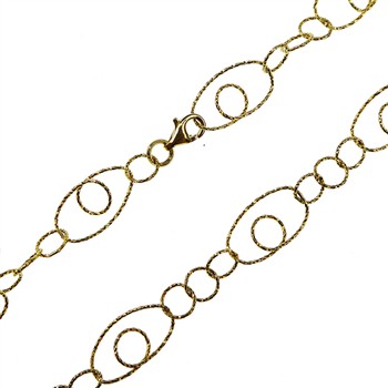 Brace/Necklace-Sterlingsilver/goldplated 90cm, fra San - Links of Joy