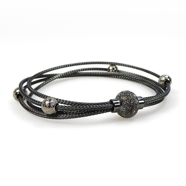 Armbånd & halskæde - 4 rk. med Magnetlås-Oxyderet/sort Rhodineret 20cm, fra San - Links of Joy