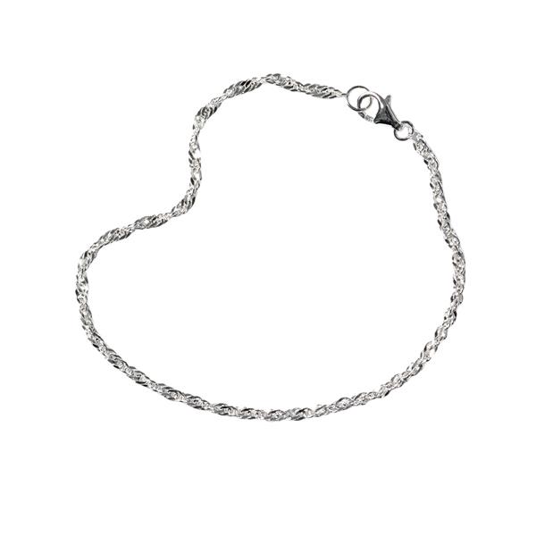 Singapore kæde 2mm - Armbånd & Halskæde - 925/Blank 60cm, fra San - Links of Joy