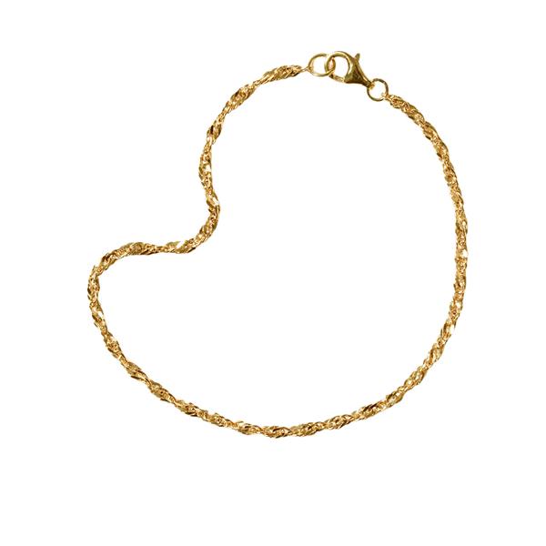 Singapore kæde 2mm - Armbånd & Halskæde - 925/Forgyldt 45cm, fra San - Links of Joy