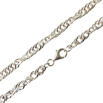 Singapore chain 5mm - Armbånd & halskæde - 925/Forgyldt 21cm, fra San - Links of Joy