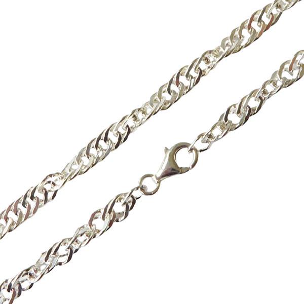 Singapore chain 5mm - Armbånd & halskæde - 925/Forgyldt 19cm, fra San - Links of Joy