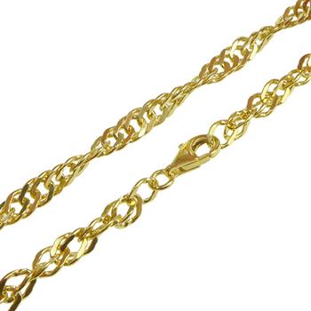 Singapore chain 5mm - Armbånd & halskæde - 925/Forgyldt 21cm, fra San - Links of Joy