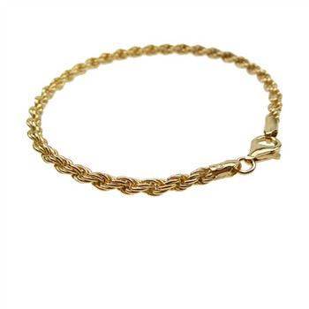 3,5mm Bjørn Borg - Cordel kæde i Let Oxyderet Sterlingsølv - Armbånd & Halskæde 60cm, fra San - Links of Joy