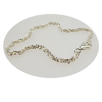 Armbånd & halskæde - Blank/925 DiamondCut 2,8mm i diameter 21cm, fra San - Links of Joy