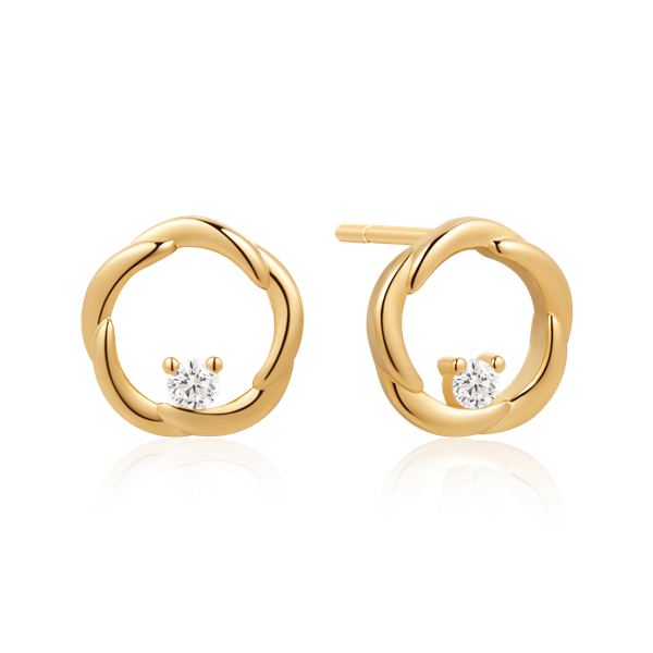 Sølvforgyldt ørestikker, fra Støvring Design