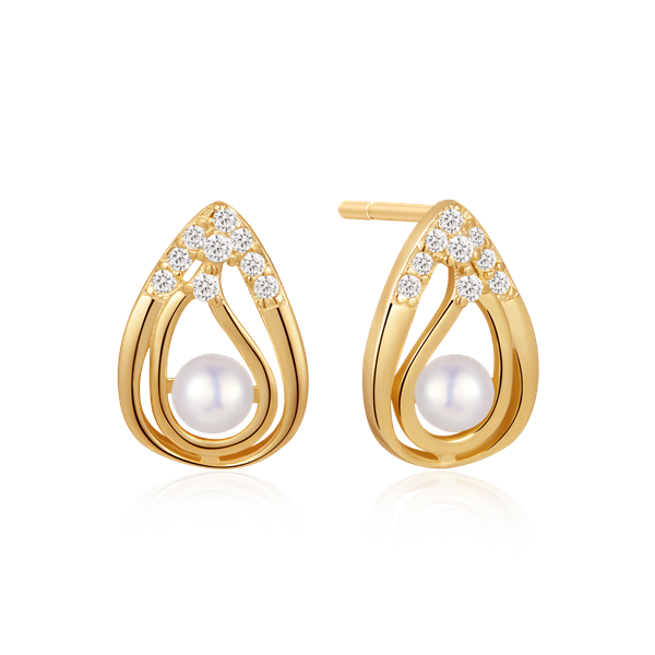 Sølvforgyldt ørestikker, fra Støvring Design