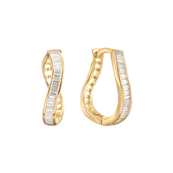 Sølvforgyldt creoler, fra Støvring Design