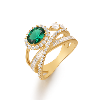 Sølvforgyldt ring, fra Støvring Design