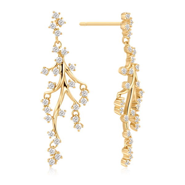 Sølvforgyldt ørehænger, fra Støvring Design