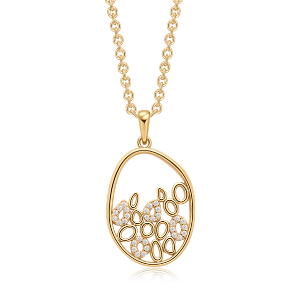 Sølvforgyldt halskæde, fra Støvring Design