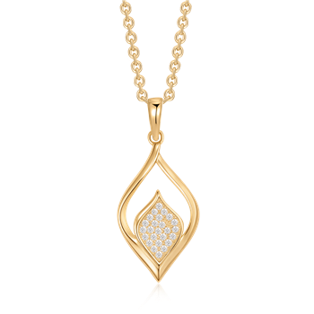 Sølvforgyldt halskæde, fra Støvring Design