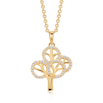 Sølvforgyldt halskæde, fra Støvring Design