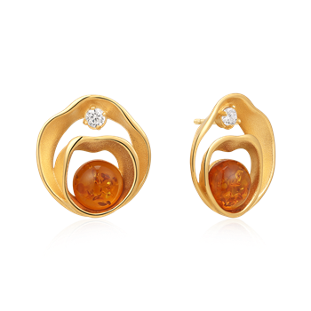 Sølvforgyldt ørestikker, fra Støvring Design