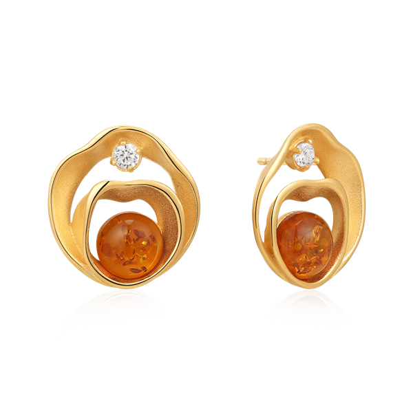 Sølvforgyldt ørestikker, fra Støvring Design