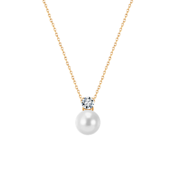 Stål forgyldt collier, fra Støvring Design