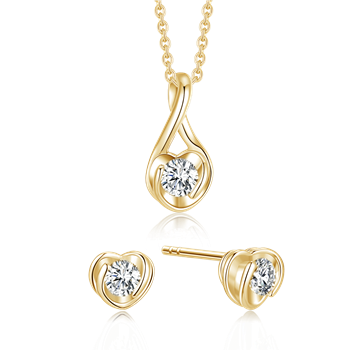 Sølvforgyldt smykkesæt, fra Støvring Design