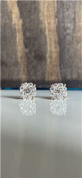 Ørestik 14 karat rødguld BLOOM med brillanter, fra L&G