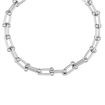 Halskæde i stål Chunky, fra Blicher Fuglsang