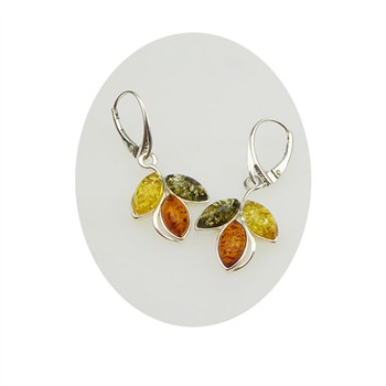 Earring - 925 with Amber Ørering, fra San - Links of Joy