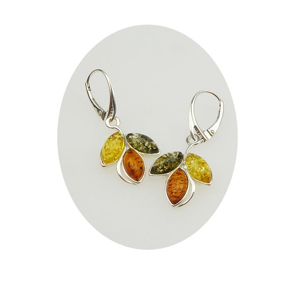 Earring - 925 with Amber Ørering, fra San - Links of Joy