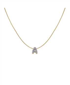 Rosefield Pave Letter A Necklace JNMAG-J1073, fra Rosefield