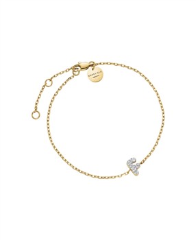 Rosefield Pave Letter F Bracelet JBMFG-J1106, fra Rosefield