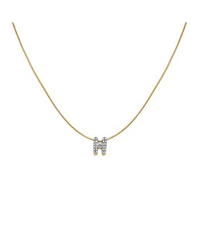 Rosefield Pave Letter H Necklace JNMHG-J1080, fra Rosefield