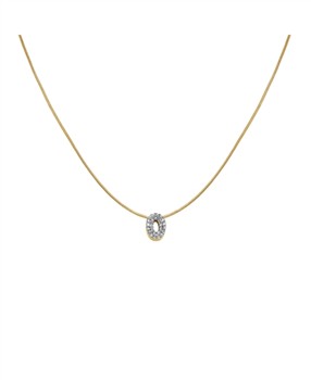 Rosefield Pave Letter O Necklace JNMOG-J1087, fra Rosefield