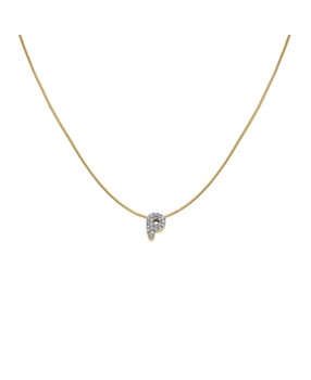 Rosefield Pave Letter P Necklace JNMPG-J1088, fra Rosefield