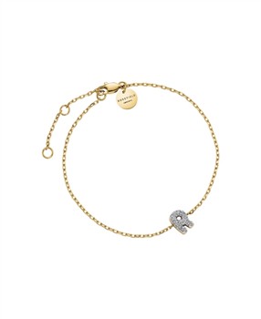 Rosefield Pave Letter R Bracelet JBMRG-J1118, fra Rosefield