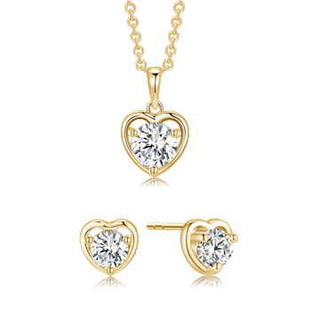 Sølvforgyldt smykkesæt, fra Støvring Design