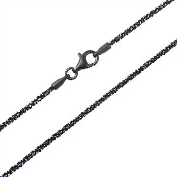 Armbånd & halskæde - Oxidized/925-DiamondCut=1,8mm diameter 21cm, fra San - Links of Joy