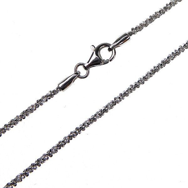 Armbånd & halskæde - Rhodium/925-DiamondCut=1,8mm diameter 45cm, fra San - Links of Joy