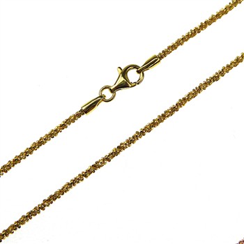 Armbånd & halskæde - Goldplated/925-DiamondCut=1,8mm diameter 21cm, fra San - Links of Joy