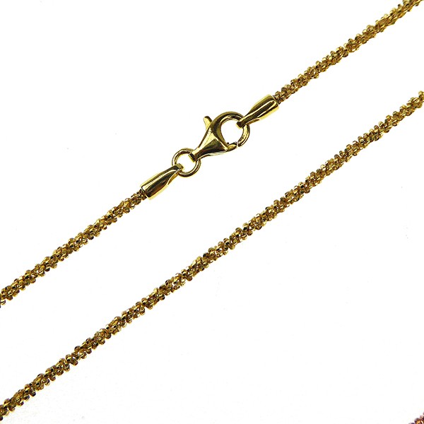 Armbånd & halskæde - Goldplated/925-DiamondCut=1,8mm diameter 18cm, fra San - Links of Joy