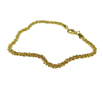 Armbånd & halskæde - Goldplated/925-DiamondCut=2,8mm diameter 21cm, fra San - Links of Joy