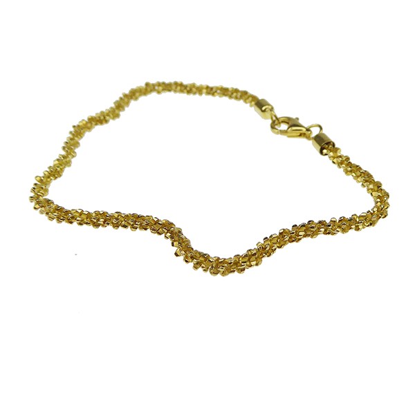 Armbånd & halskæde - Goldplated/925-DiamondCut=2,8mm diameter 19cm, fra San - Links of Joy