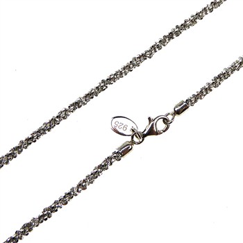 Armbånd & halskæde - Rhodium/925 DiamondCut=2,8mm diameter 80cm, fra San - Links of Joy