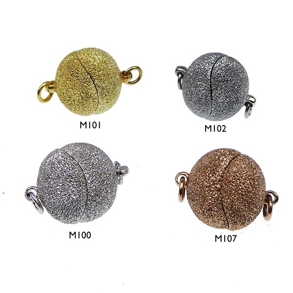 Magnetlås - 12mm - Sterlingsølv/925 - DiamondCut M100-Rhodineret, fra San - Links of Joy
