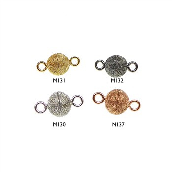 Magnetlås - 6mm - Sterlingsølv/925 - DiamondCut M131-Forgyldt, fra San - Links of Joy