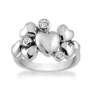 Rabinovich Heart Alliance 925 sterling sølv fingerring blank, modell 63016370
