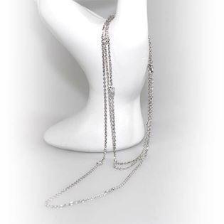 San - Link of joy 925 sterling sølv halskjede rhodiumbelagt, modell 93105