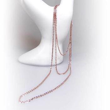 San - Link of joy Anchor Silver Chains Design 925 sterling sølv halskjede rosa gullbelagt, modell 93208